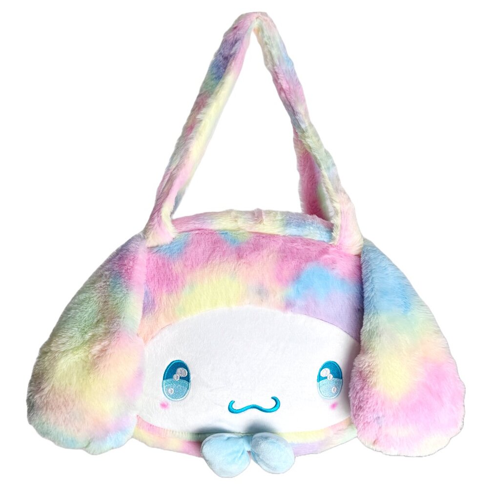 Sanrio Cinnamoroll Pastel Rainbow Anime Eyes Plush Tote